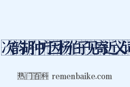 次韵胡仲方因杨伯子见寄近义词是什么意思的图片